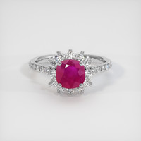 1.22 Ct. Ruby Ring, Platinum 950 1