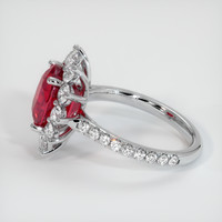 4.09 Ct. Ruby Ring, Platinum 950 4