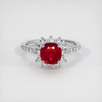 1.12 Ct. Ruby Ring, Platinum 950 1