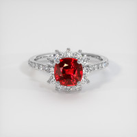 1.42 Ct. Ruby Ring, Platinum 950 1