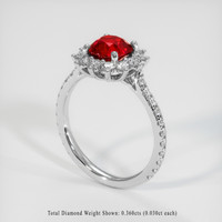 1.42 Ct. Ruby Ring, Platinum 950 2