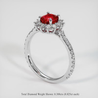 1.12 Ct. Ruby Ring, Platinum 950 2