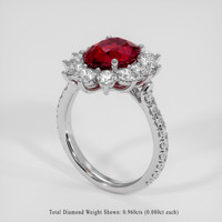3.01 Ct. Ruby Ring, Platinum 950 2