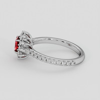 0.65 Ct. Ruby Ring, Platinum 950 4