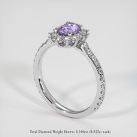 1.15 Ct. Purple Sapphire Ring, Platinum 950 2