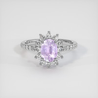 1.66 Ct. Purplish Pink Sapphire Ring, Platinum 950 1