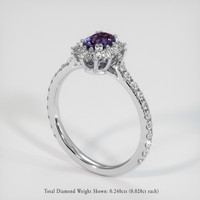 0.53 Ct. Bi Color Sapphire Ring, Platinum 950 2