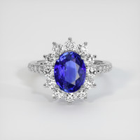 2.28 Ct. Blue Sapphire Ring, Platinum 950 1