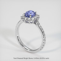 1.84 Ct. Blue Sapphire Ring, Platinum 950 2