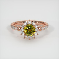 1.37 Ct. Sapphire Ring, 14K Rose Gold 1