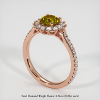 1.37 Ct. Sapphire Ring, 14K Rose Gold 2
