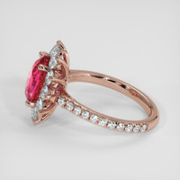 3.10 Ct. Reddish Pink Sapphire Ring, 14K Rose Gold 4
