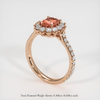1.17 Ct. Sapphire Ring, 14K Rose Gold 2