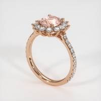1.58 Ct. Padparadscha Sapphire Ring, 14K Rose Gold 2