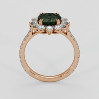 3.14 Ct. Green Sapphire Ring, 14K Rose Gold 3