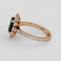 3.14 Ct. Green Sapphire Ring, 14K Rose Gold 4