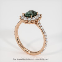 1.03 Ct. Sapphire Ring, 14K Rose Gold 2
