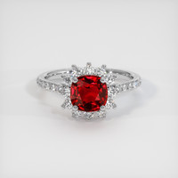 1.53 Ct. Ruby Ring, 10K White Gold 1
