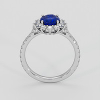 2.03 Ct. Blue Sapphire Ring, 10K White Gold 3
