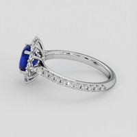 2.03 Ct. Blue Sapphire Ring, 10K White Gold 4