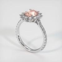 1.58 Ct. Padparadscha Sapphire Ring, 10K White Gold 2