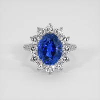 5.58 Ct. Blue Sapphire Ring, 14K White Gold 1