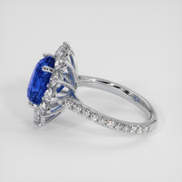 5.58 Ct. Blue Sapphire Ring, 14K White Gold 4