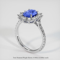 2.39 Ct. Blue Sapphire Ring, 14K White Gold 2