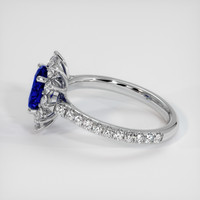 1.36 Ct. Blue Sapphire Ring, 14K White Gold 4