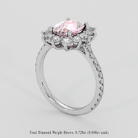 2.52 Ct. Pink Sapphire Ring, 14K White Gold 2