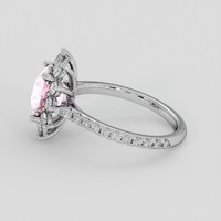 2.52 Ct. Pink Sapphire Ring, 14K White Gold 4