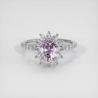 1.62 Ct. Pinkish Purple Sapphire Ring, 14K White Gold 1