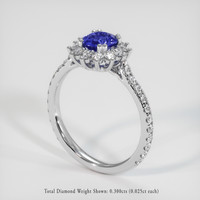 0.83 Ct. Bi Color Sapphire Ring, 14K White Gold 2