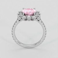 2.55 Ct. Pink Sapphire Ring, 14K White Gold 3