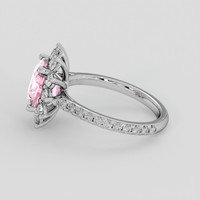 2.55 Ct. Pink Sapphire Ring, 14K White Gold 4