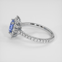 1.07 Ct. Blue Sapphire Ring, 14K White Gold 4