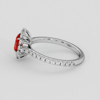 0.85 Ct. Ruby Ring, 14K White Gold 4