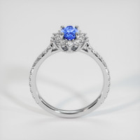 0.57 Ct. Blue Sapphire Ring, 14K White Gold 3