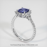 1.16 Ct. Sapphire Ring, 14K White Gold 2