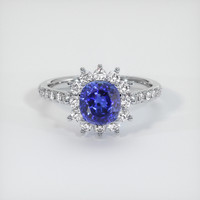 1.47 Ct. Blue Sapphire Ring, 18K White Gold 1