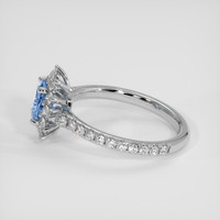 0.92 Ct. Blue Sapphire Ring, 18K White Gold 4