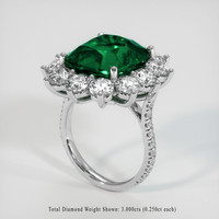 9.36 Ct. Emerald Ring, 18K White Gold 2