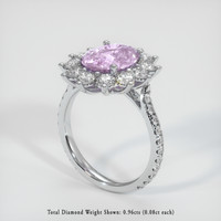 2.14 Ct. Sapphire Ring, 18K White Gold 2