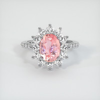 2.77 Ct. Sapphire Ring, 18K White Gold 1