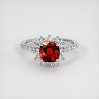 1.19 Ct. Ruby Ring, 18K White Gold 1