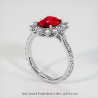 1.98 Ct. Ruby Ring, 18K White Gold 2