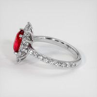 1.98 Ct. Ruby Ring, 18K White Gold 4
