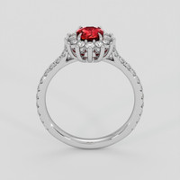 0.65 Ct. Ruby Ring, 18K White Gold 3