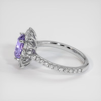 2.18 Ct. Purple Sapphire Ring, 18K White Gold 4