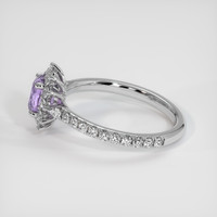 1.15 Ct. Purple Sapphire Ring, 18K White Gold 4